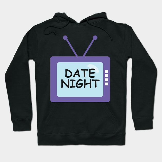 Date Night Television Set Hoodie by 4Craig